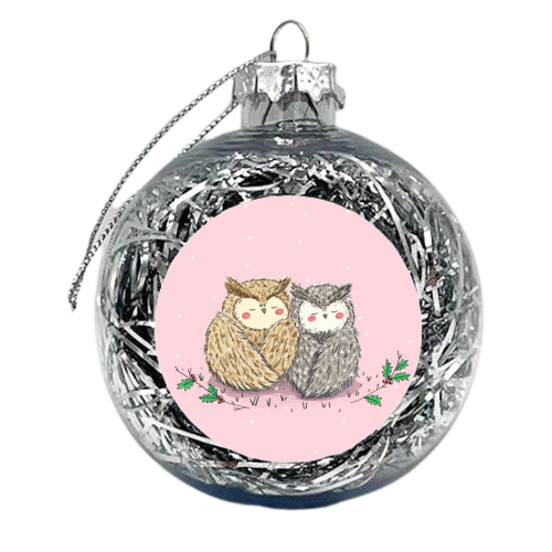 Christmas Snuggle - xmas bauble by Ellie Bednall