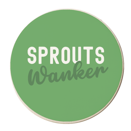 Christmas Sprouts Wanker - personalised beer coaster by Giddy Kipper