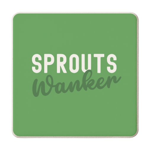 Christmas Sprouts Wanker - personalised beer coaster by Giddy Kipper