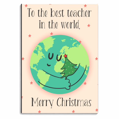 Christmas Teacher Card More Like You - personalised A4, A5, A6 notebook by Lisa Wardle