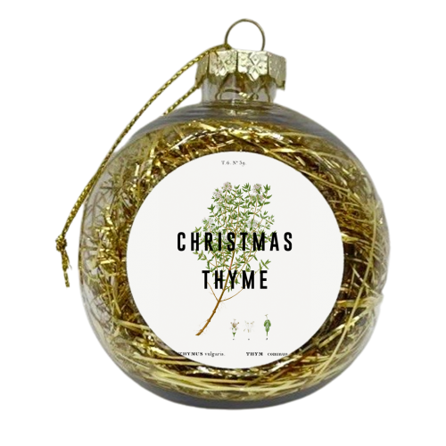 Christmas Thyme - xmas bauble by The 13 Prints