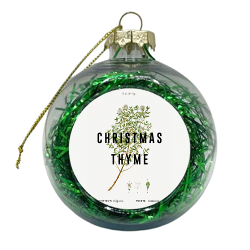 Christmas Thyme - xmas bauble by The 13 Prints