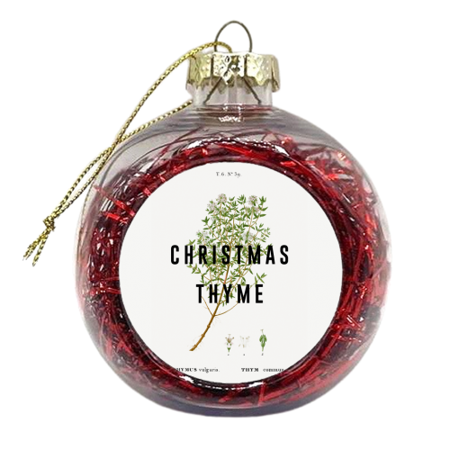Christmas Thyme - xmas bauble by The 13 Prints