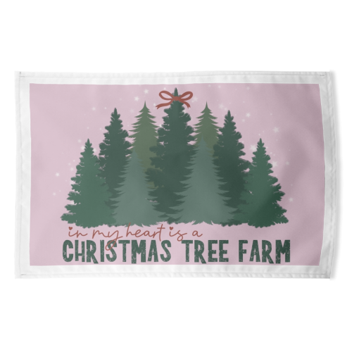 Taylor's Christmas Tree Farm - funny tea towel by Giddy Kipper