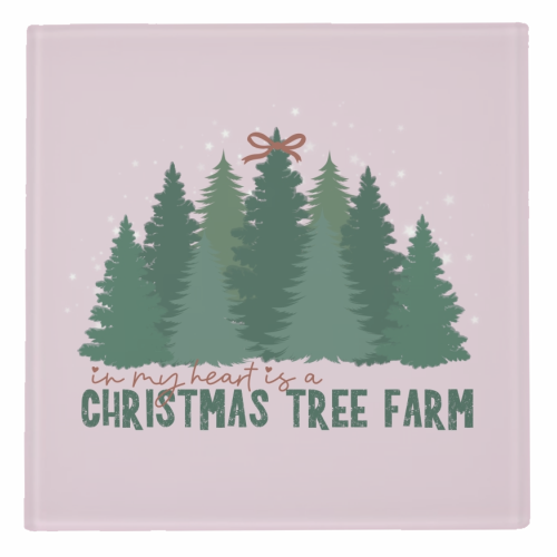 Taylor's Christmas Tree Farm - personalised beer coaster by Giddy Kipper