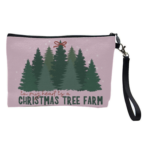 Taylor's Christmas Tree Farm - pretty makeup bag by Giddy Kipper