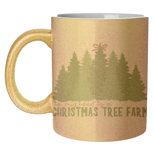 Taylor's Christmas Tree Farm - unique mug by Giddy Kipper