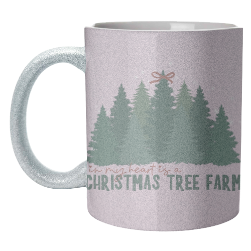 Taylor's Christmas Tree Farm - unique mug by Giddy Kipper