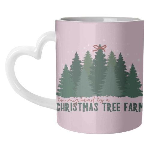 Taylor's Christmas Tree Farm - unique mug by Giddy Kipper