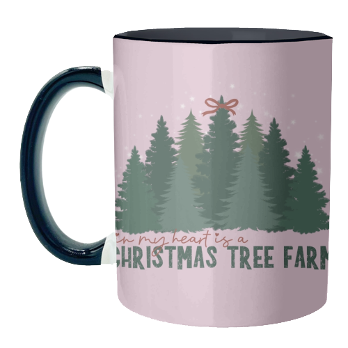 Taylor's Christmas Tree Farm - unique mug by Giddy Kipper