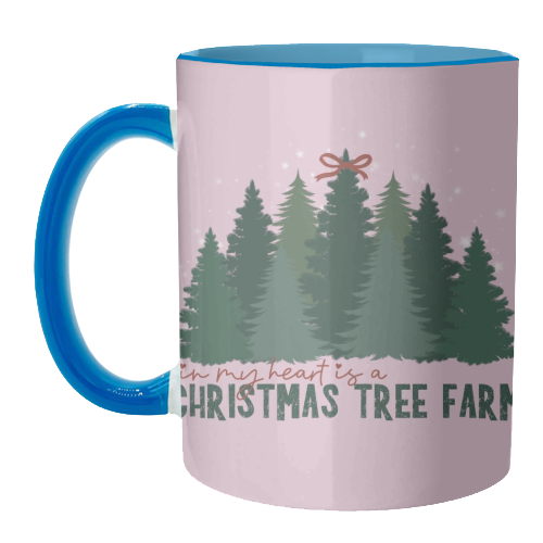 Taylor's Christmas Tree Farm - unique mug by Giddy Kipper