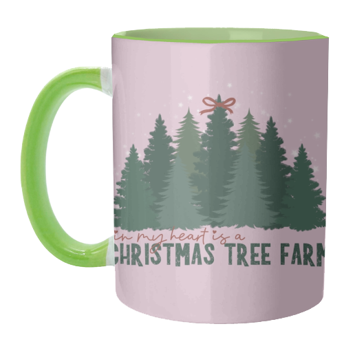 Taylor's Christmas Tree Farm - unique mug by Giddy Kipper