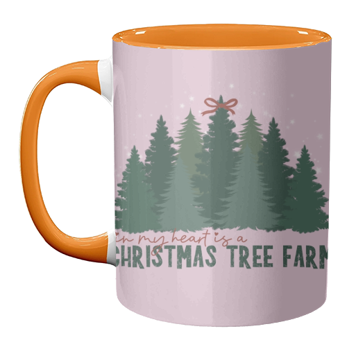 Taylor's Christmas Tree Farm - unique mug by Giddy Kipper