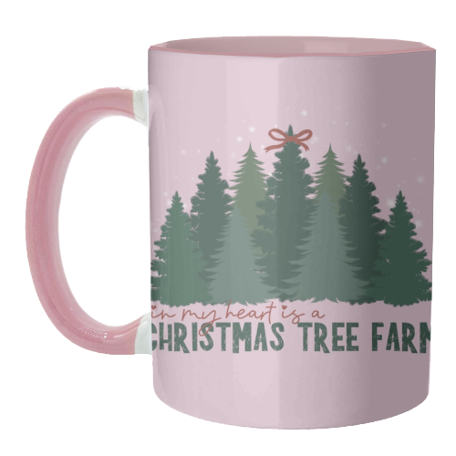 Taylor's Christmas Tree Farm - unique mug by Giddy Kipper
