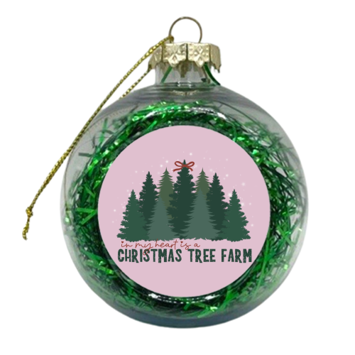 Taylor's Christmas Tree Farm - xmas bauble by Giddy Kipper