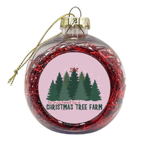 Taylor's Christmas Tree Farm - xmas bauble by Giddy Kipper