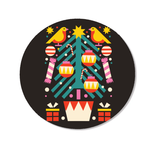 Christmas Tree Geometric Design - Magnet by AbiGoLucky