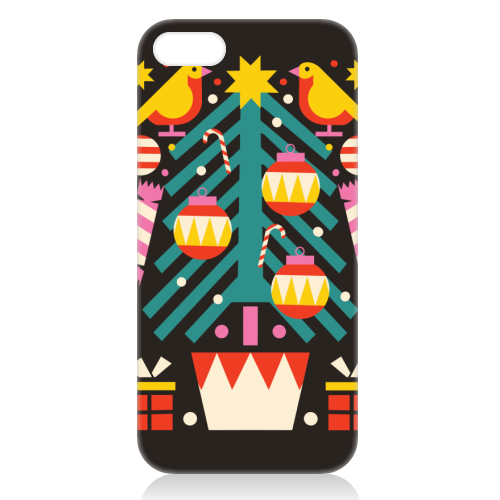 Christmas Tree Geometric Design - unique phone case by AbiGoLucky