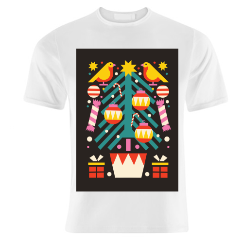 Christmas Tree Geometric Design - unique t shirt by AbiGoLucky