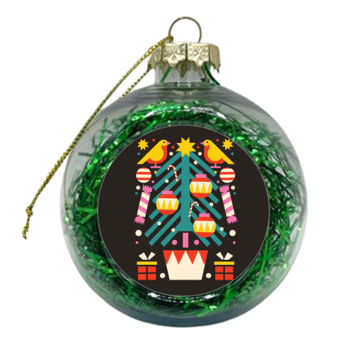 Christmas Tree Geometric Design - xmas bauble by AbiGoLucky