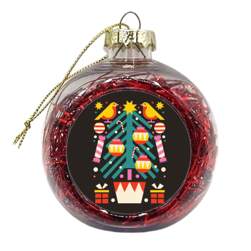 Christmas Tree Geometric Design - xmas bauble by AbiGoLucky