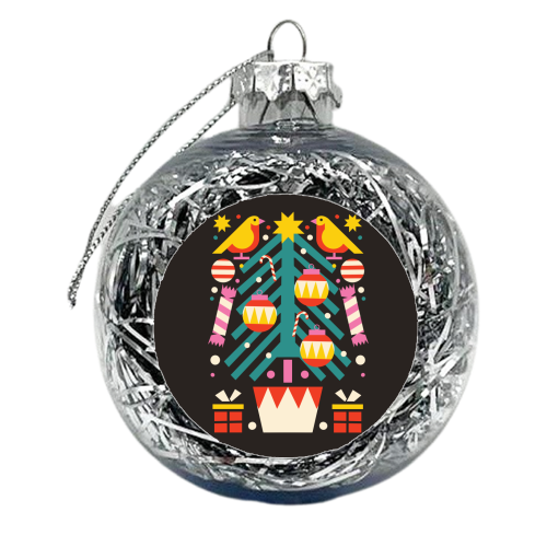 Christmas Tree Geometric Design - xmas bauble by AbiGoLucky