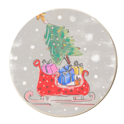 Christmas Tree - personalised beer coaster by Mukta Lata Barua