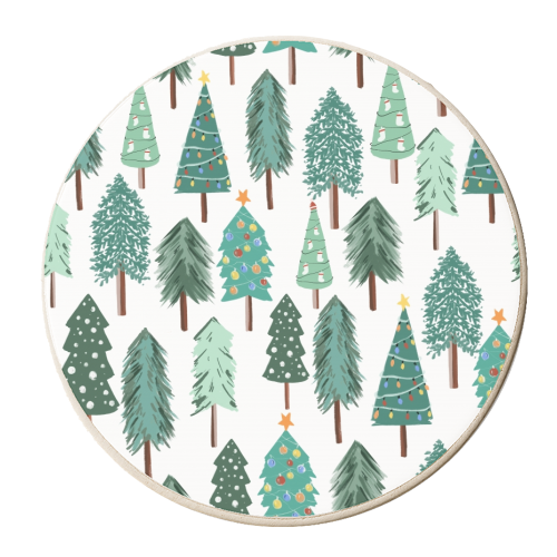 Christmas Tree - personalised beer coaster by Mukta Lata Barua
