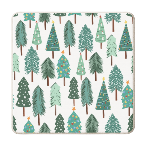 Christmas Tree - personalised beer coaster by Mukta Lata Barua