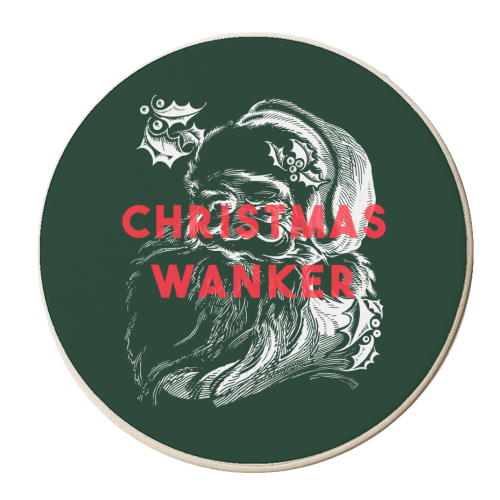 Christmas Wanker - personalised beer coaster by The 13 Prints