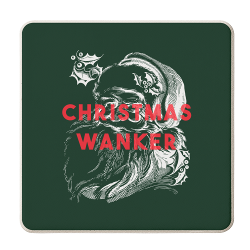 Christmas Wanker - personalised beer coaster by The 13 Prints