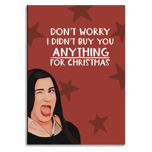 Christmas: Winking face meme - personalised A4, A5, A6 notebook by Giddy Kipper