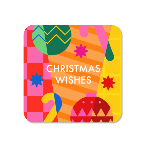Christmas Wishes Geometric Xmas Design - Magnet by AbiGoLucky