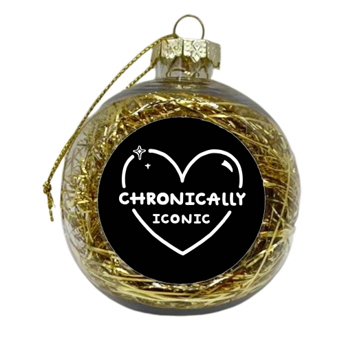 Chronically Iconic - xmas bauble by Nicola Box