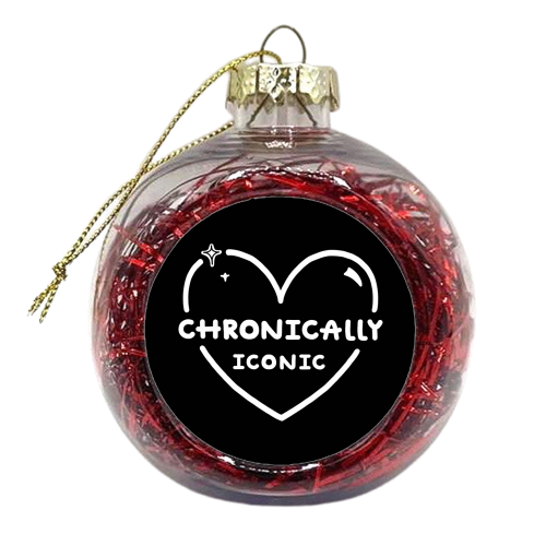 Chronically Iconic - xmas bauble by Nicola Box