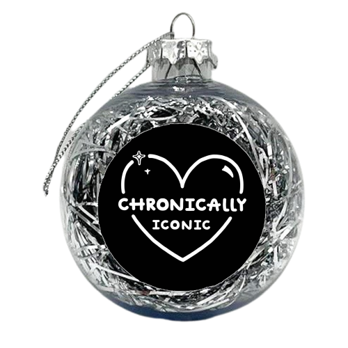 Chronically Iconic - xmas bauble by Nicola Box