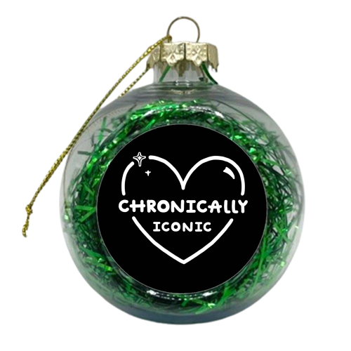 Chronically Iconic - xmas bauble by Nicola Box