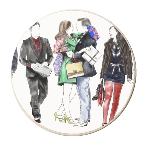 Chuck and Blair - personalised beer coaster by Yaz Raja