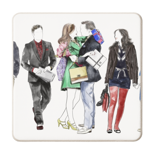 Chuck and Blair - personalised beer coaster by Yaz Raja