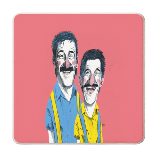 Chuckle Brothers - personalised beer coaster by Alexander Jackson