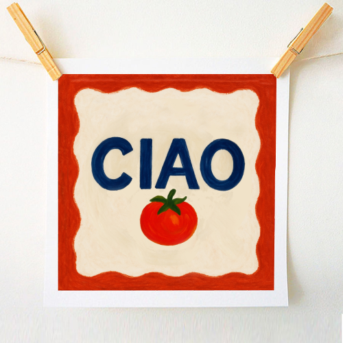Ciao Tomato - A1 - A4 art print by Ms Doodle