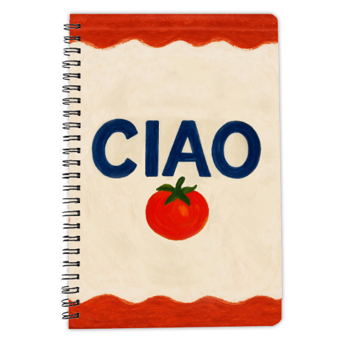 Ciao Tomato - personalised A4, A5, A6 notebook by Ms Doodle