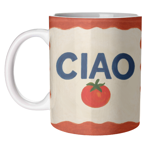 Ciao Tomato - unique mug by Ms Doodle