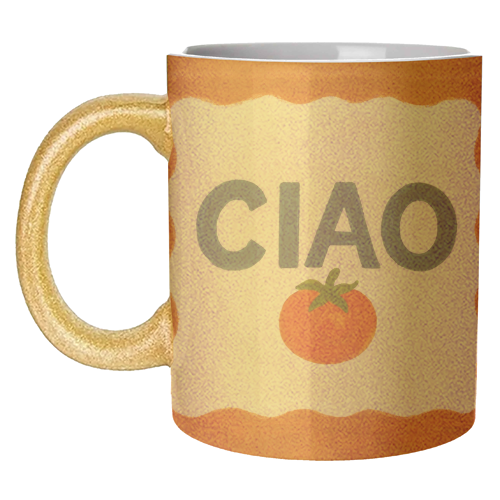 Ciao Tomato - unique mug by Ms Doodle