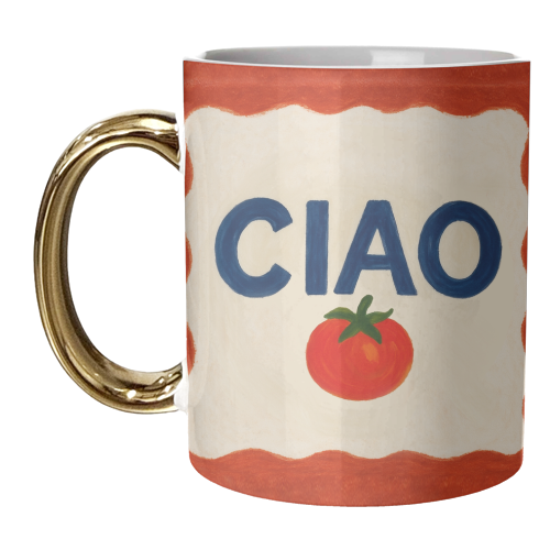 Ciao Tomato - unique mug by Ms Doodle