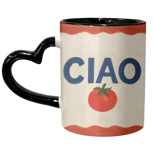 Ciao Tomato - unique mug by Ms Doodle
