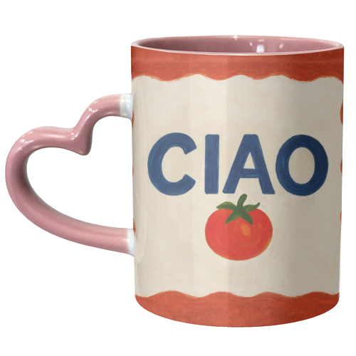 Ciao Tomato - unique mug by Ms Doodle