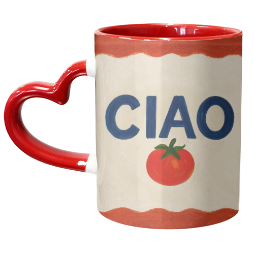 Ciao Tomato - unique mug by Ms Doodle