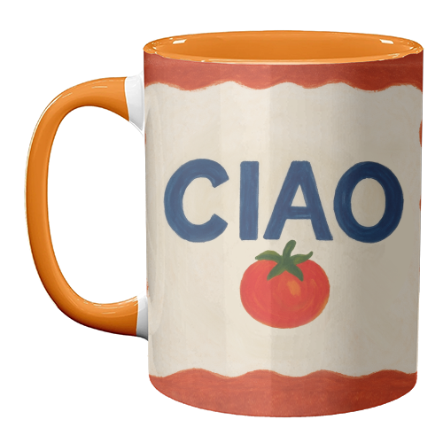 Ciao Tomato - unique mug by Ms Doodle
