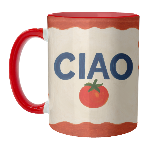 Ciao Tomato - unique mug by Ms Doodle